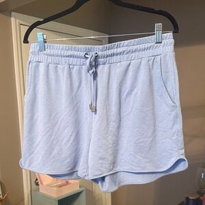 crown & ivy Light Blue Drawstring Athletic Shorts